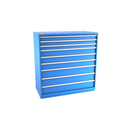 Champion Tool Storage Modular Drawer Cabinet, 9 Drawer, Blue, Steel, 56-1/2 in W x 28-1/2 in D x 59-1/2 in H D27000901ILCFTB-BB